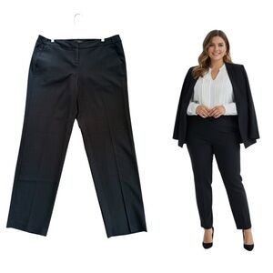 Amanda and Chelsea Classic Black Women's Dress Pants Tapered Leg Trousers Sz 16